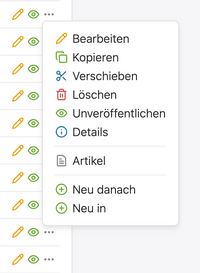 Screenshot des Symbolbereichs im Contao-Backend