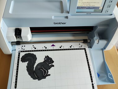 Blick auf einen Schneideplotter